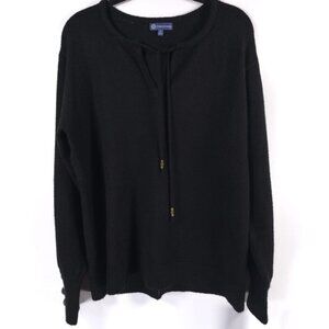 NWT DEMOCRACY‎ Pullover Top Sweater V neck Tie STYLE B6092CKSW Size SMALL